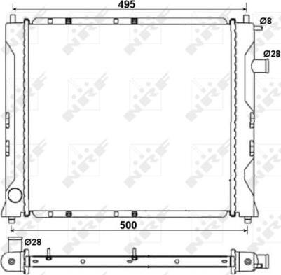 NRF 58107A - Radiateur, refroidissement du moteur cwaw.fr