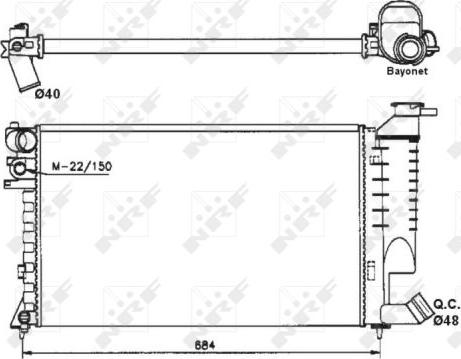 NRF 58183 - Radiateur, refroidissement du moteur cwaw.fr