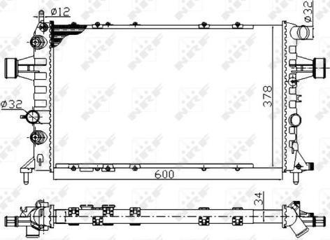 NRF 58178A - Radiateur, refroidissement du moteur cwaw.fr