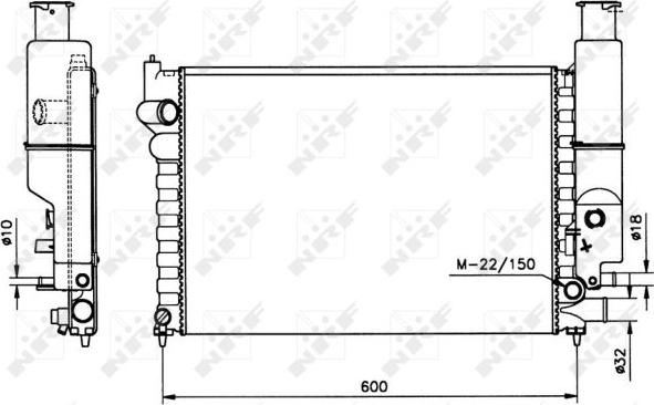 NRF 58802 - Radiateur, refroidissement du moteur cwaw.fr