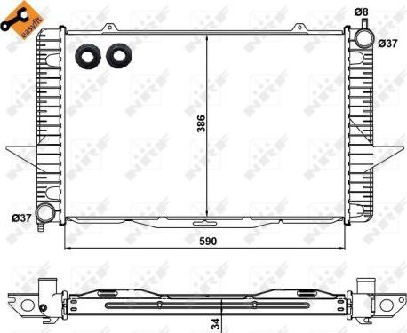 NRF 58342 - Radiateur, refroidissement du moteur cwaw.fr