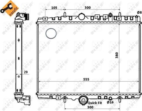 NRF 58347 - Radiateur, refroidissement du moteur cwaw.fr