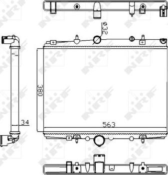 NRF 58303A - Radiateur, refroidissement du moteur cwaw.fr