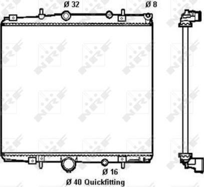 NRF 58313 - Radiateur, refroidissement du moteur cwaw.fr