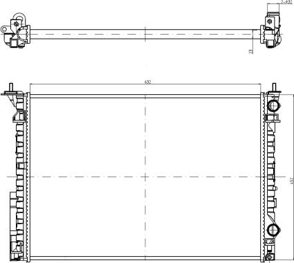 NRF 58242A - Radiateur, refroidissement du moteur cwaw.fr