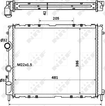 NRF 58210 - Radiateur, refroidissement du moteur cwaw.fr