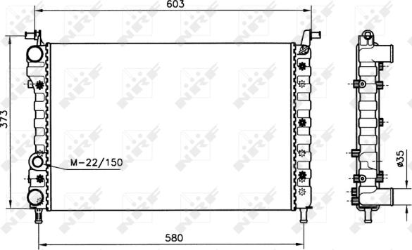 NRF 58221 - Radiateur, refroidissement du moteur cwaw.fr