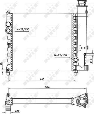 NRF 58714 - Radiateur, refroidissement du moteur cwaw.fr