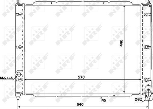 NRF 53944 - Radiateur, refroidissement du moteur cwaw.fr