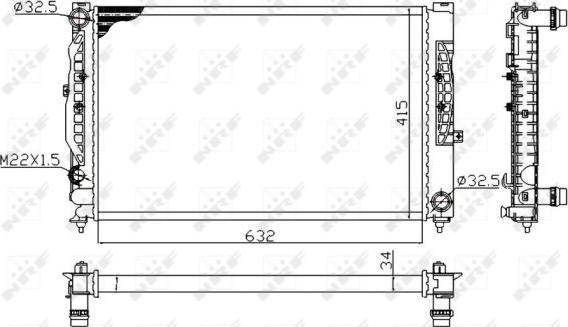 NRF 539504A - Radiateur, refroidissement du moteur cwaw.fr