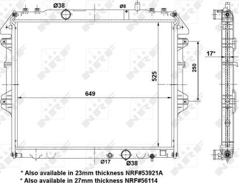 NRF 53921 - Radiateur, refroidissement du moteur cwaw.fr