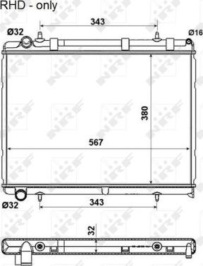 NRF 53973 - Radiateur, refroidissement du moteur cwaw.fr