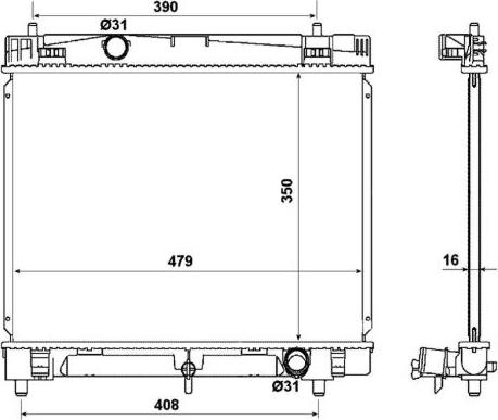 NRF 53972 - Radiateur, refroidissement du moteur cwaw.fr