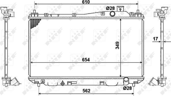 NRF 53440 - Radiateur, refroidissement du moteur cwaw.fr