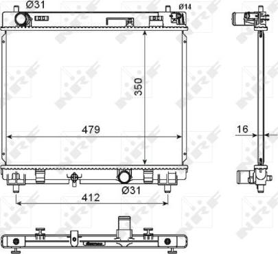 NRF 53667 - Radiateur, refroidissement du moteur cwaw.fr