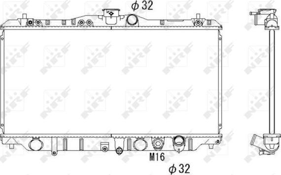 NRF 536352 - Radiateur, refroidissement du moteur cwaw.fr