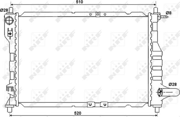 NRF  53068 - Radiateur, refroidissement du moteur cwaw.fr