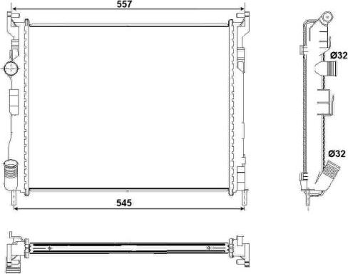 NRF 53032 - Radiateur, refroidissement du moteur cwaw.fr