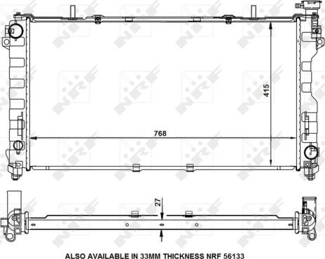 NRF 53156 - Radiateur, refroidissement du moteur cwaw.fr