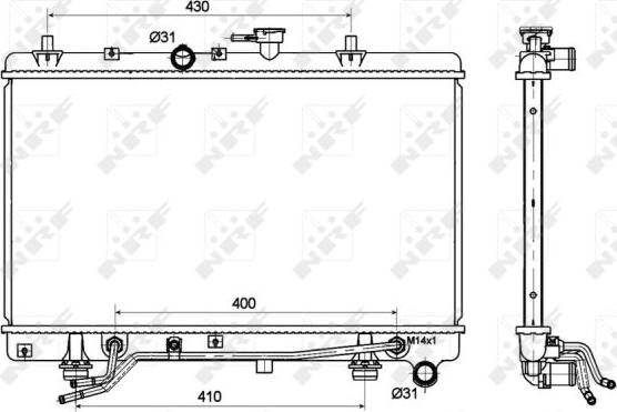 NRF 53119 - Radiateur, refroidissement du moteur cwaw.fr