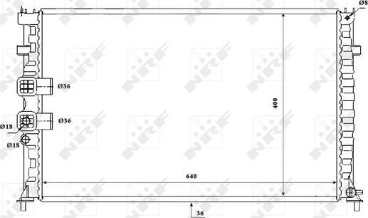 NRF 53842 - Radiateur, refroidissement du moteur cwaw.fr