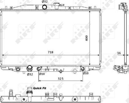 NRF 53393 - Radiateur, refroidissement du moteur cwaw.fr