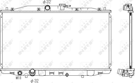 NRF 53392 - Radiateur, refroidissement du moteur cwaw.fr