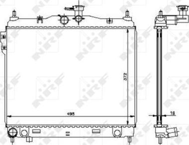 NRF 53361 - Radiateur, refroidissement du moteur cwaw.fr