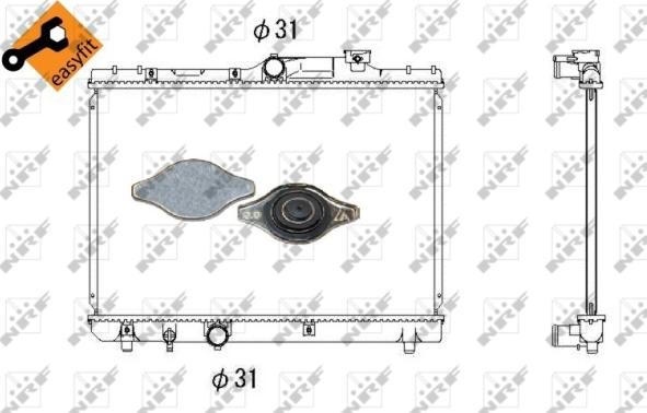 NRF 53339 - Radiateur, refroidissement du moteur cwaw.fr