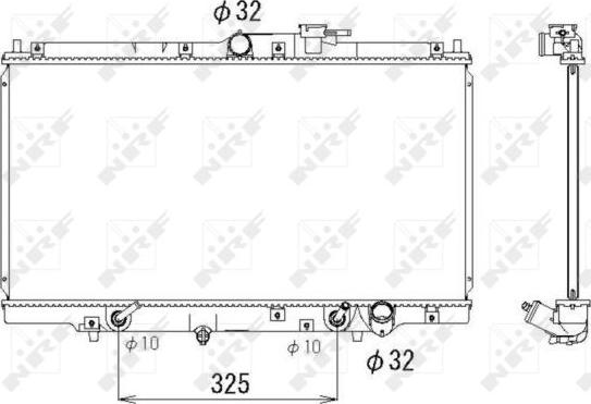 NRF 53328 - Radiateur, refroidissement du moteur cwaw.fr