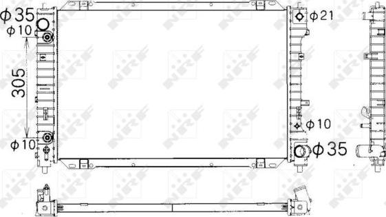 NRF 53378 - Radiateur, refroidissement du moteur cwaw.fr