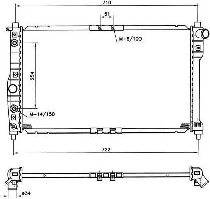 NRF 53254 - Radiateur, refroidissement du moteur cwaw.fr