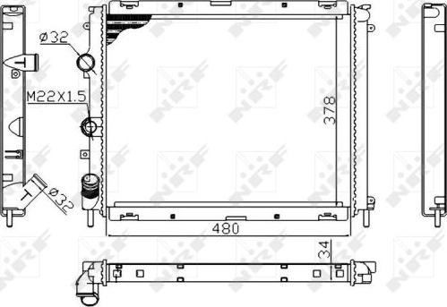 NRF 53209A - Radiateur, refroidissement du moteur cwaw.fr