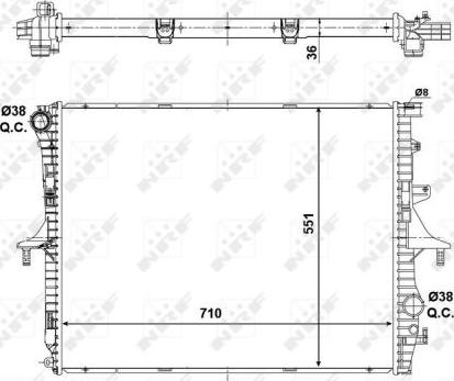 NRF 53798 - Radiateur, refroidissement du moteur cwaw.fr