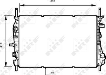 NRF 53741 - Radiateur, refroidissement du moteur cwaw.fr