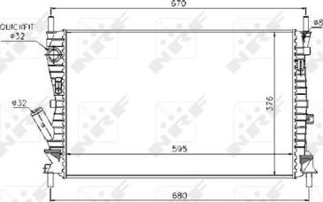 NRF 53743 - Radiateur, refroidissement du moteur cwaw.fr