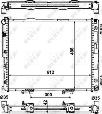 NRF 53786 - Radiateur, refroidissement du moteur cwaw.fr