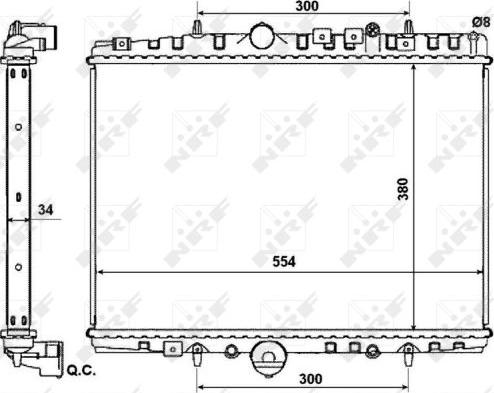 NRF 53787 - Radiateur, refroidissement du moteur cwaw.fr