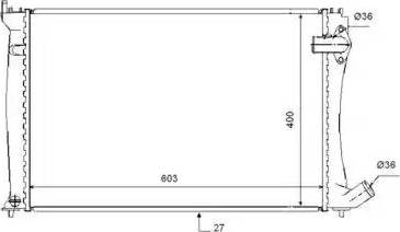 NRF 53735 - Radiateur, refroidissement du moteur cwaw.fr