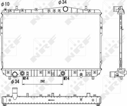 NRF  53732 - Radiateur, refroidissement du moteur cwaw.fr