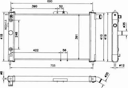 NRF 52054 - Radiateur, refroidissement du moteur cwaw.fr