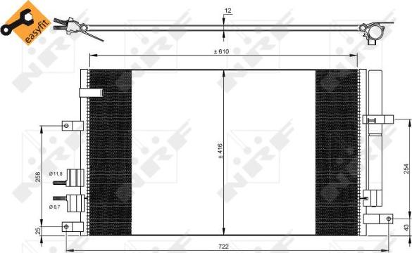 NRF 35911 - Condensateur, climatisation cwaw.fr