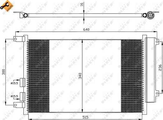 NRF 35499 - Condensateur, climatisation cwaw.fr