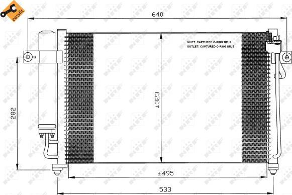 NRF  35476 - Condensateur, climatisation cwaw.fr