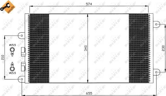 NRF 35532 - Condensateur, climatisation cwaw.fr