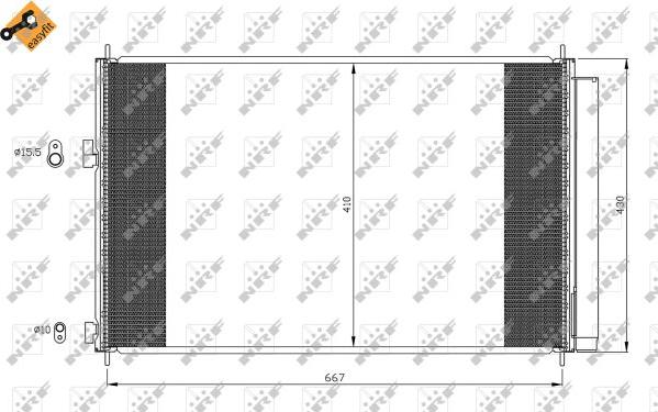 NRF 35641 - Condensateur, climatisation cwaw.fr