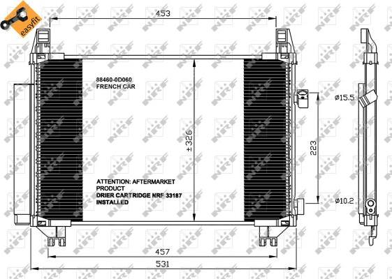 NRF 35654 - Condensateur, climatisation cwaw.fr