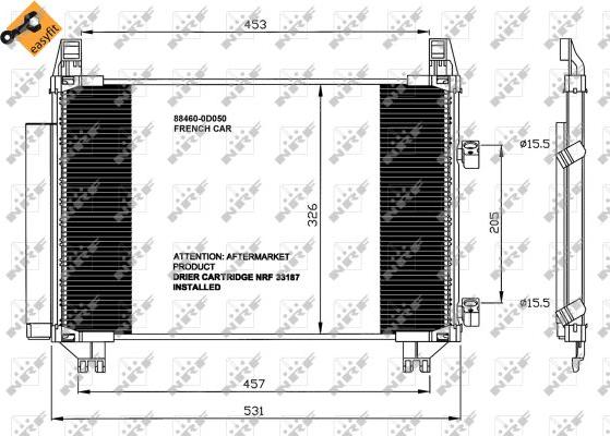 NRF 35653 - Condensateur, climatisation cwaw.fr