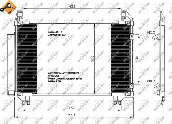 NRF 35652 - Condensateur, climatisation cwaw.fr