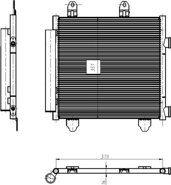 NRF 350445 - Condensateur, climatisation cwaw.fr